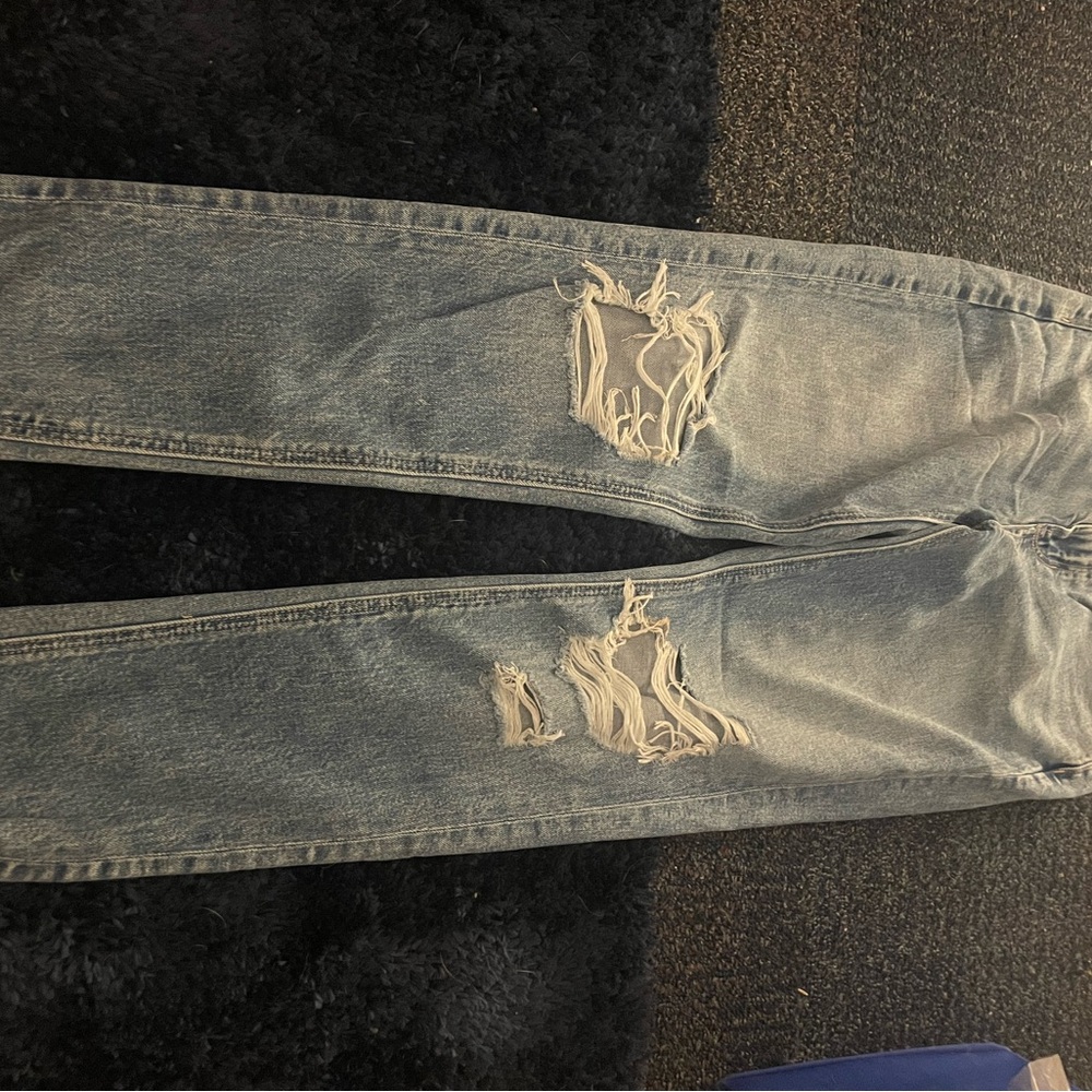 American Eagle Outfitters Light Blue Distressed Jeans